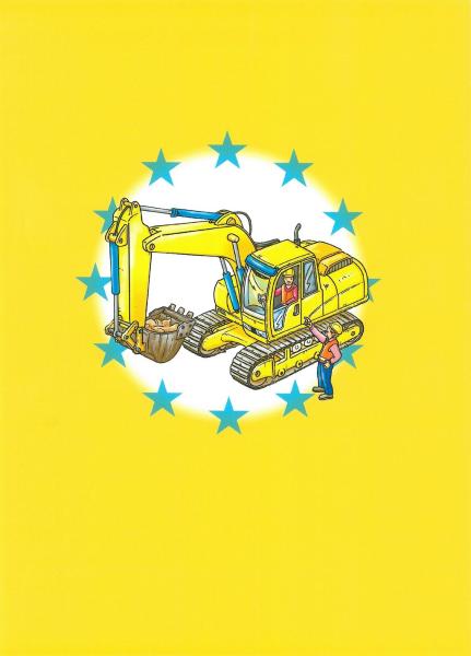 Jersey Panel Wimmelbuch Baustelle (57 cm)